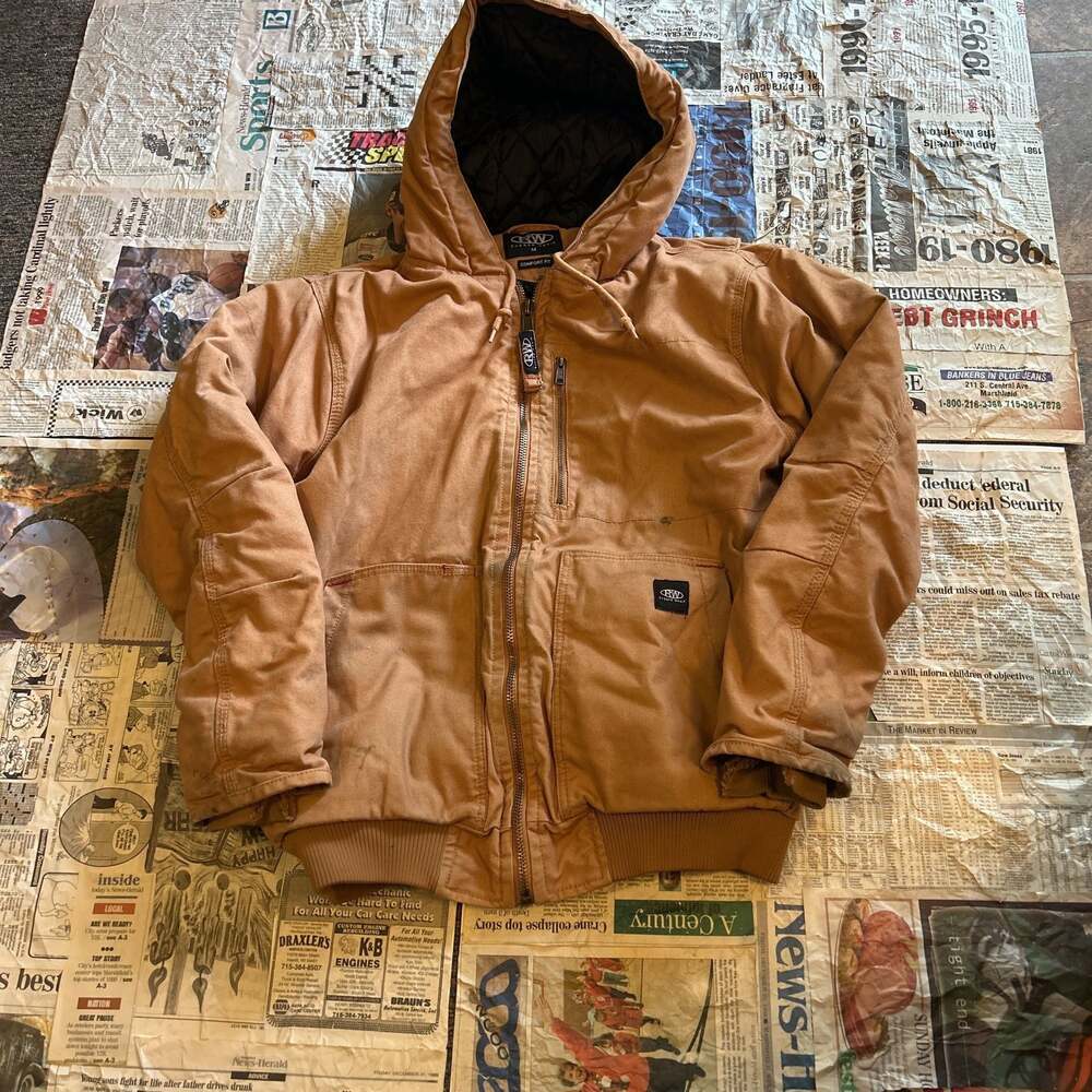 Carharrt-like Rugged Wear Hooded Work Jacket Men’s Medium